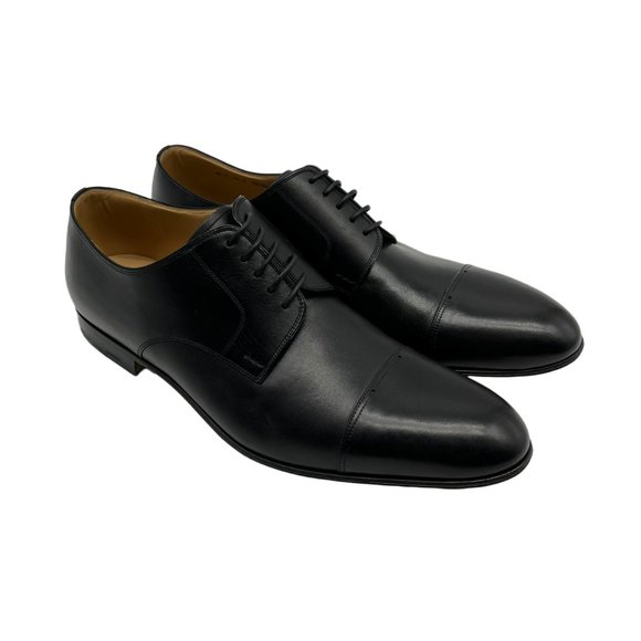 Bally Men\'s Leather Oxford Derby Dress Shoes in Black Leather US 11.5 main image 5